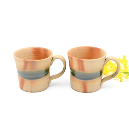 備前焼のコーヒーセット　窯元はしょうざんです