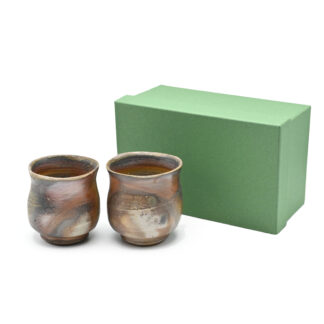 備前焼の湯呑セット 作家は延原勝志です