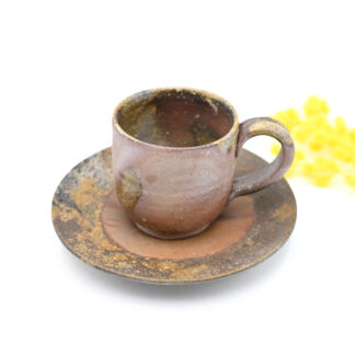 備前焼<br>コーヒーセット<br>作家　奥本 丸味