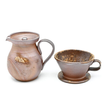 備前焼のコーヒーセット　窯元はしょうざんです