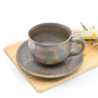 備前焼のコーヒーセット 作家は延原勝志です