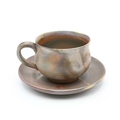 備前焼のコーヒーセット 作家は延原勝志です