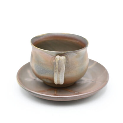 備前焼のコーヒーセット 作家は延原勝志です