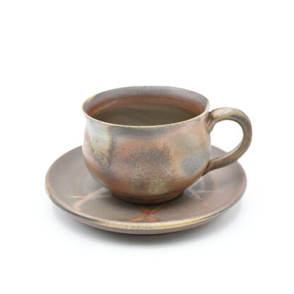 備前焼のコーヒーセット 作家は延原勝志です