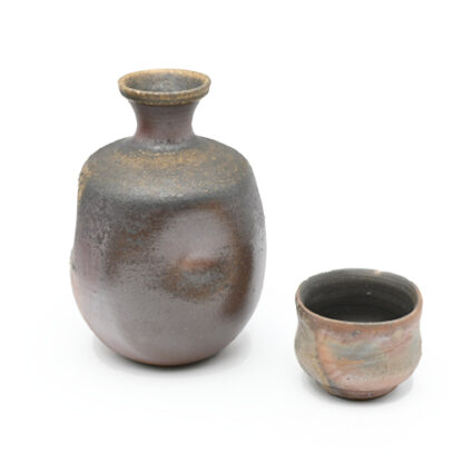 備前焼の酒器セット 作家は延原勝志です