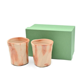 備前焼<br> 火襷フリーカップセット<br>茶碗<br>窯元：山麓窯