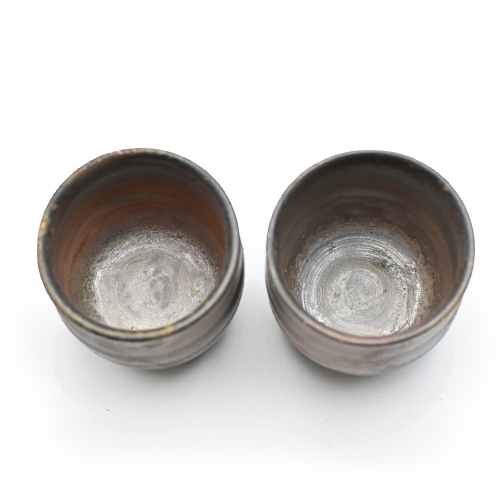 【新品・未使用】備前焼 作家物 湯飲み 森本良信 備前湯呑み 満300ml 穴窯焼成茶器 備前焼 作家ものゆのみ