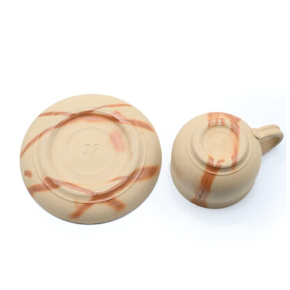 備前焼<br>火襷紅葉<br>コーヒーセット<br>作家：延原 勝志 - 画像 (5)