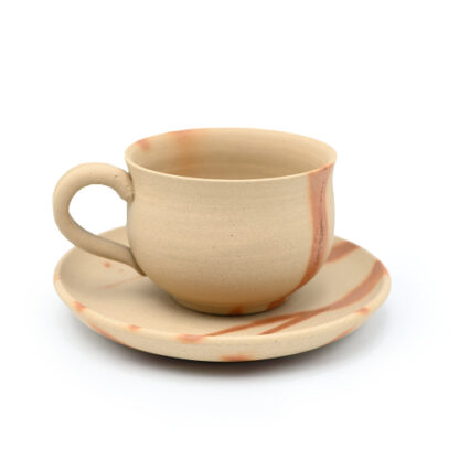 備前焼<br>火襷紅葉<br>コーヒーセット<br>作家：延原 勝志 - 画像 (3)