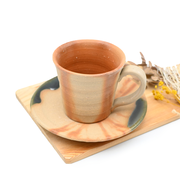 備前焼のコーヒーセット 窯元はしょうざんです