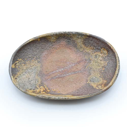 備前焼の小皿 作家は奥本丸味です