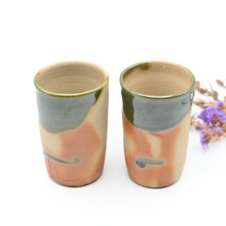 備前焼<br>オリーブ備前<br>ビアセット<br>窯元：しょうざん