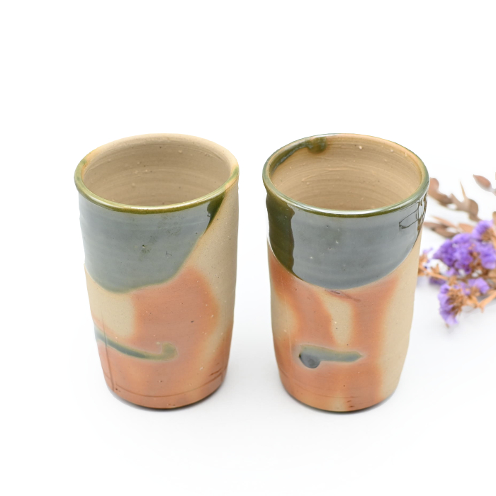 備前焼<br>オリーブ備前<br>ビアセット<br>窯元:しょうざん