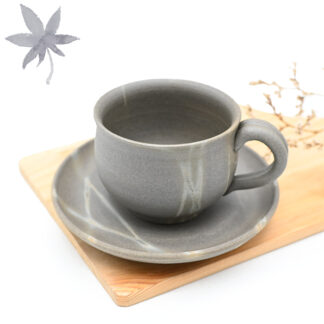 備前焼のコーヒーセット  作家は延原勝志です