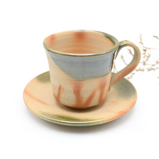 備前焼<br>オリーブ備前<br>コーヒーセット<br>窯元:しょうざん