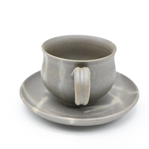 備前焼<br>青備前紅葉<br>コーヒーセット<br>作家:延原 勝志 - 画像 (3)