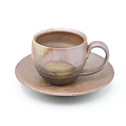 備前焼のコーヒーセット 作家は中居靖です