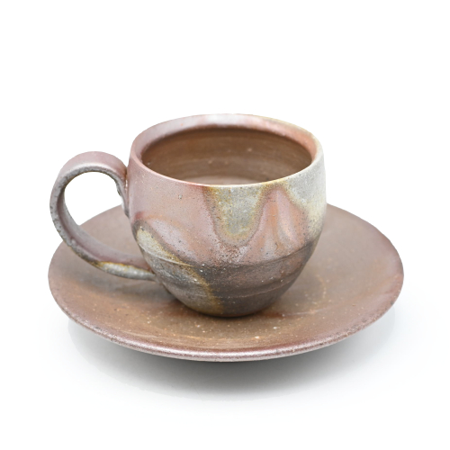 備前焼のコーヒーセット 作家は中居靖です