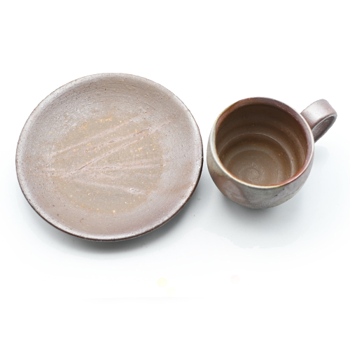 備前焼のコーヒーセット 作家は中居靖です