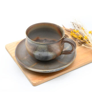 備前焼のコーヒーセット　 作家は延原勝志です