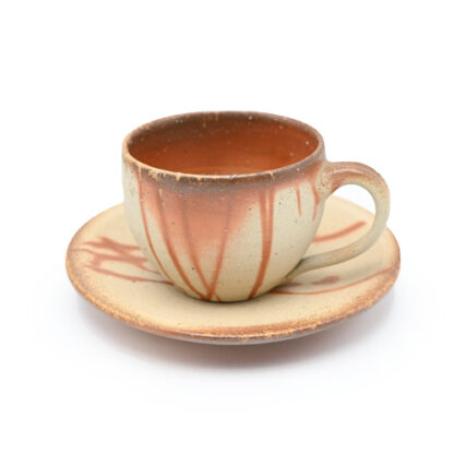 備前焼　ちょっと贅沢なティータイムに　ティーカップ＆平皿　日本六古窯の1つ 備前焼 ちょっと贅沢なティータイムに ティーカップ＆平皿 日本六古窯の
