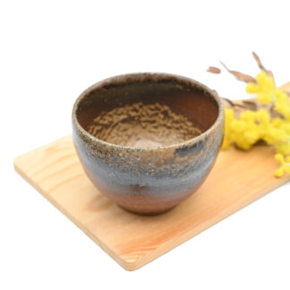 備前焼のカフェオレボール 作家は安田龍彦です