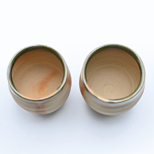 オリーブ備前<br>湯呑セット<br>窯元:しょうざん - 画像 (4)