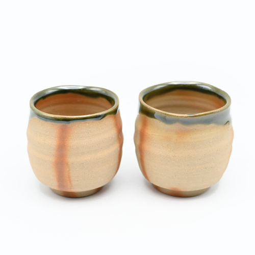 オリーブ備前<br>湯呑セット<br>窯元:しょうざん - 画像 (3)