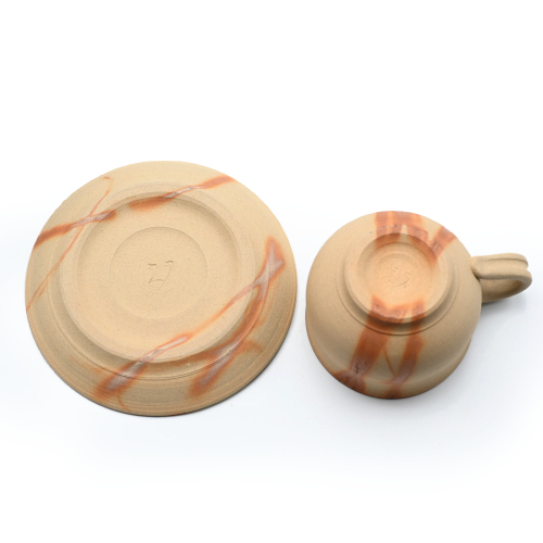 備前焼<br>火襷紅葉<br>コーヒーセット<br>作家:延原 勝志 - 画像 (6)