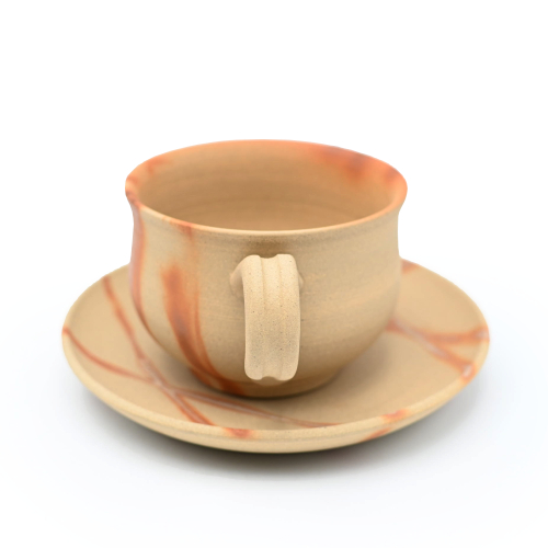 備前焼<br>火襷紅葉<br>コーヒーセット<br>作家:延原 勝志 - 画像 (3)