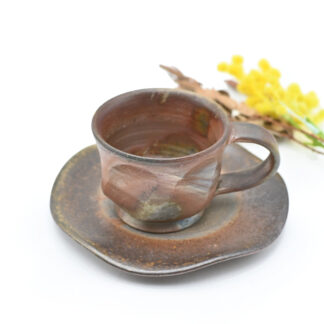 備前焼<br>コーヒーセット<br>作家:三好 満