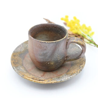備前焼<br>コーヒーセット<br>作家 奥本 丸味