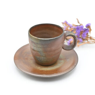 備前焼<br>デミタスコーヒーセット<br>作家:三好 満
