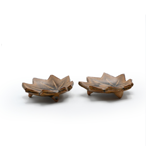 備前焼<br>皿3点セット(織部)<br>作家:中原 幸治 - 画像 (6)