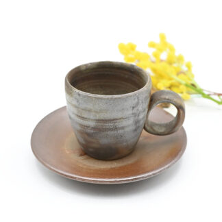 備前焼<br>デミタスコーヒーセット<br>作家:三好 満