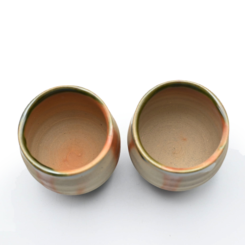 備前焼<br>オリーブ備前湯呑セット<br>窯元:しょうざん - 画像 (5)