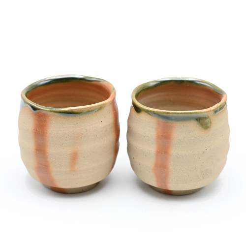 備前焼<br>オリーブ備前湯呑セット<br>窯元:しょうざん - 画像 (3)