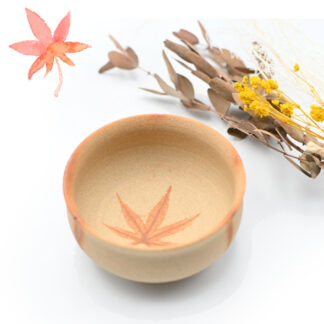 備前焼<br>緋襷紅葉ぐい呑<br>作家：延原 勝志