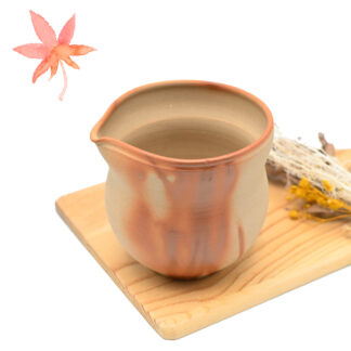 備前焼<br>緋襷紅葉冷酒呑<br>作家：延原 勝志