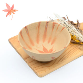 備前焼<br>緋襷紅葉茶碗<br>作家:延原 勝志