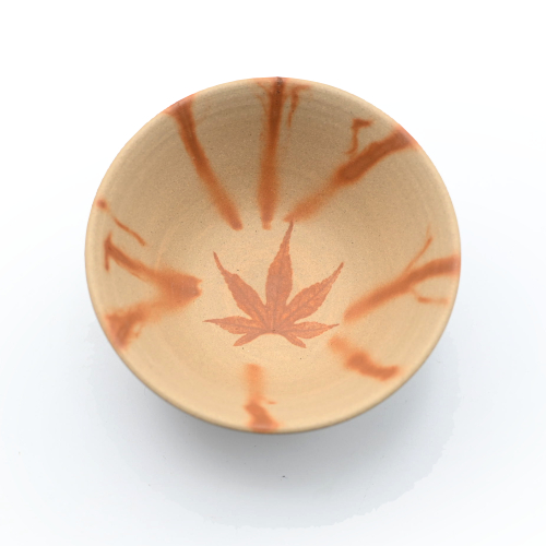 備前焼<br>緋襷紅葉茶碗<br>作家:延原 勝志 - 画像 (4)