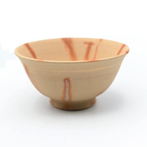 備前焼<br>緋襷紅葉茶碗<br>作家:延原 勝志 - 画像 (2)