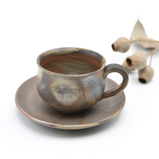備前焼のコーヒーセット 作家は延原勝志です