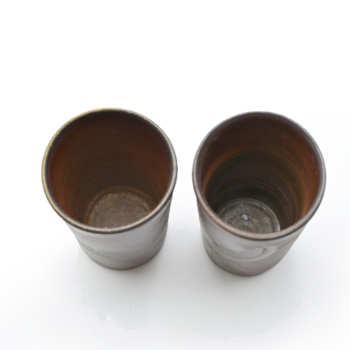 備前焼<br>ビアマグセット<br>作家:三好 満 - 画像 (4)