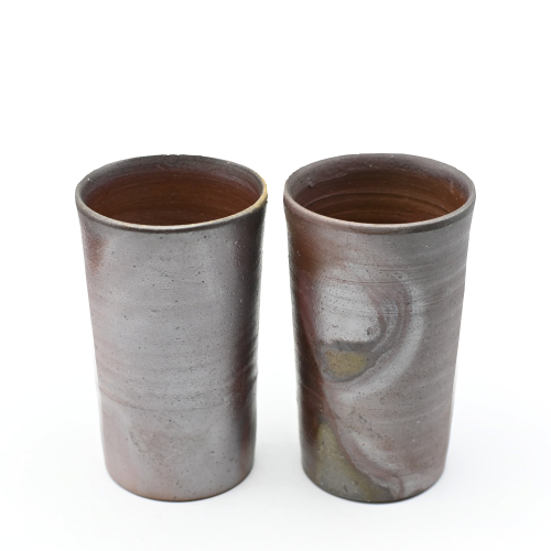 備前焼<br>ビアマグセット<br>作家:三好 満 - 画像 (2)