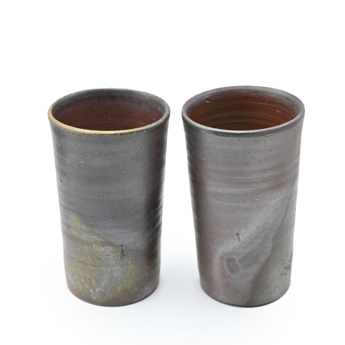 備前焼<br>ビアマグセット<br>作家:三好 満 - 画像 (3)