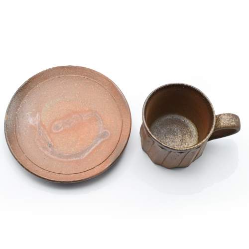 備前焼のマグカップ 作家は澁田寿昭です