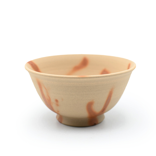 茶碗★備前焼 備前焼緋襷紅葉茶碗作家：延原 勝志 - 備前焼通販ギャラリーしょうざん