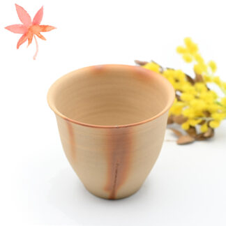 備前焼<br>緋襷紅葉フリーカップ<br>作家：延原 勝志