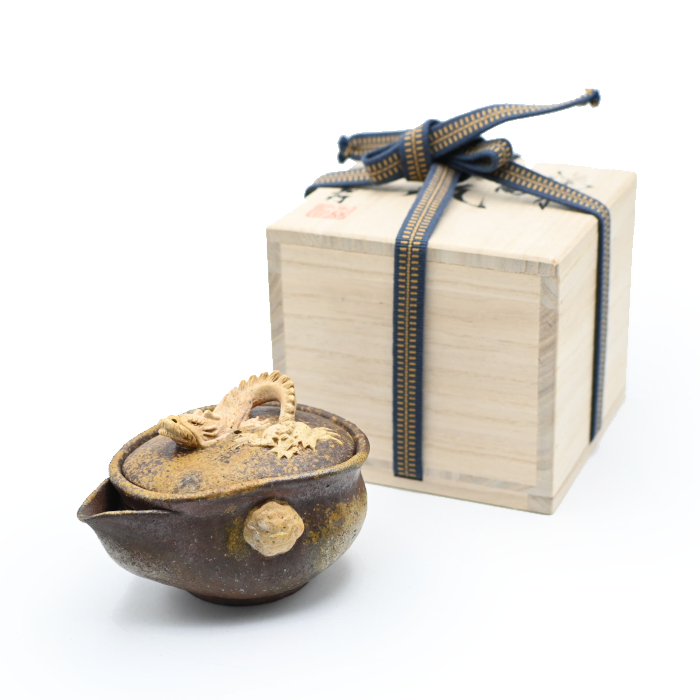 備前焼龍宝瓶（桐箱付き）作家：森脇 弘行 - 備前焼通販ギャラリー